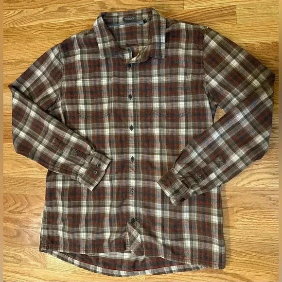 Toad & Co Men’s Long Sleeve Shirt Plaid Flannel -  Size L - 100% Organic Cotton - Picture 1 of 11